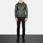 Ambrose Green Leather Bomber Jackets