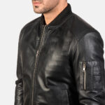 Ashby Black Leather Bomber Jackets